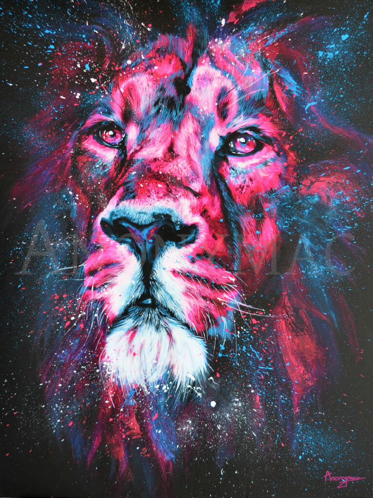 Peinture-animaux-lion 2