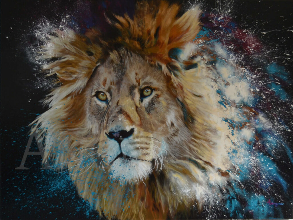 Peinture-animaux-lion 3