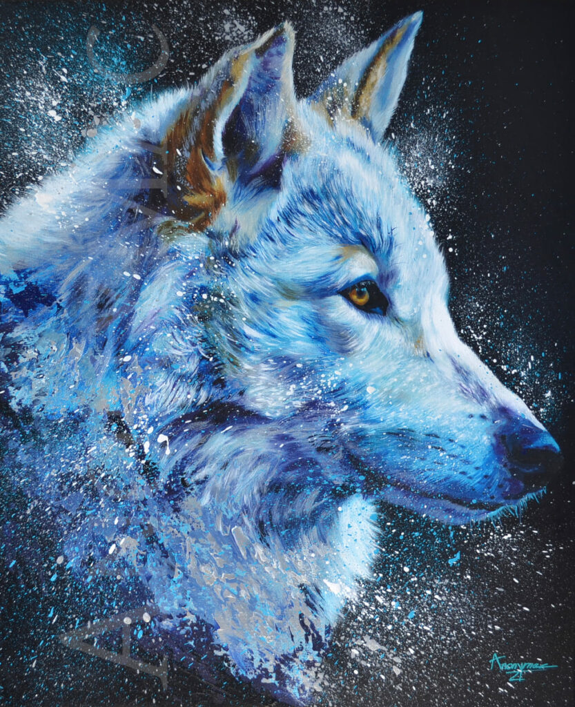 Peinture-animaux-loup 2