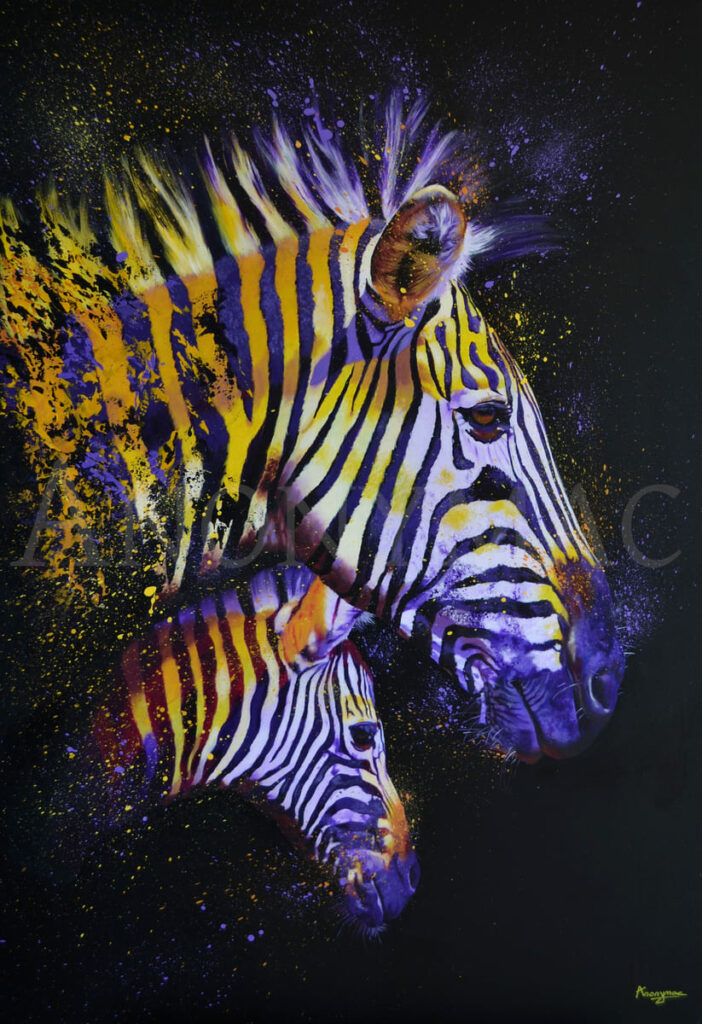 Peinture-animaux-zebre