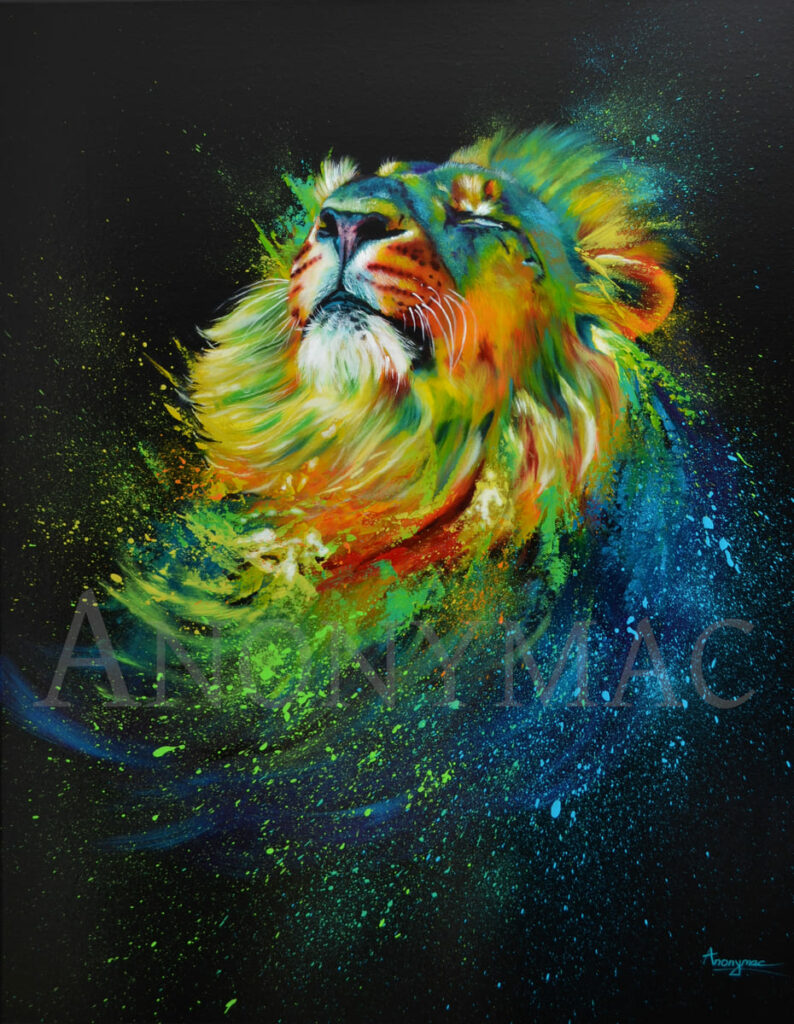 peinture-animaux-lion 4