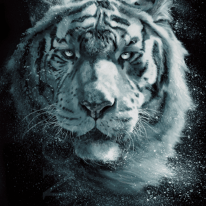 Tigre réaliste en peinture animalière à l'acrylique